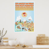 南カリフォルニアの都市ポスター ポスター (キッチン)