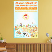 南カリフォルニアの都市 キャンバスプリント (インサイチュ (リビング))