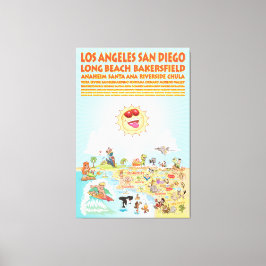南カリフォルニアの都市 キャンバスプリント