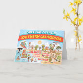 南カリフォルニアカードからの挨拶空白の カード (黄色い花)