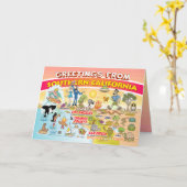 南カリフォルニアカードからの挨拶空白の カード (黄色い花)