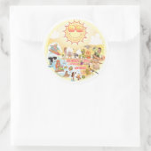 南カリフォルニアクラシック州ラウンドステッカー ラウンドシール (バッグ)