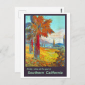 南カリフォルニアパームツリー ポストカード (正面/裏面)