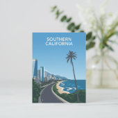 南カリフォルニアビーチ街並み ポストカード (スタンド正面)