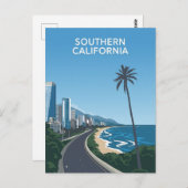 南カリフォルニアビーチ街並み ポストカード (正面/裏面)