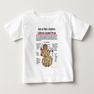 南カリフォルニア季節人物シャツ ベビーTシャツ