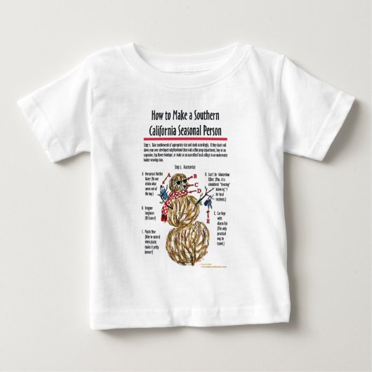 南カリフォルニア季節人物シャツ ベビーTシャツ (正面)