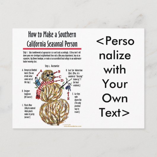 南カリフォルニア季節者はがき ポストカード (正面)