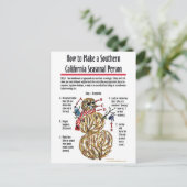 南カリフォルニア季節者はがき ポストカード (スタンド正面)