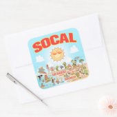 南カリフォルニア広場ステッカー スクエアシール (封筒)