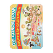 南カリフォルニア磁石からの挨拶 マグネット (縦)