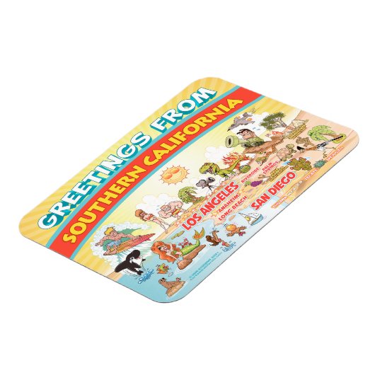 南カリフォルニア磁石からの挨拶 マグネット (左側)