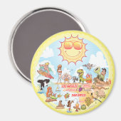 南カリフォルニア磁石 マグネット (正面/裏面)