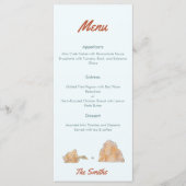 南カリフォルニア結婚をテーマにした水のカラーメニュー メニュー (正面)