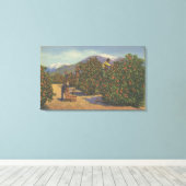 南カリフォルニア – オレンジ狩り キャンバスプリント (インサイチュ (ウッドフロア))