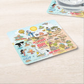 南カリフォルニア スクエアペーパーコースター (アングル)