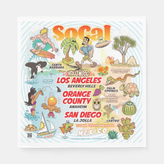 南カリフォルニア スタンダードランチョンナプキン (正面)