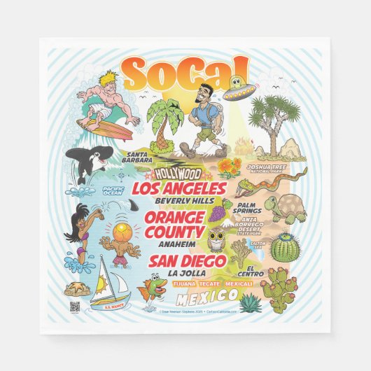 南カリフォルニア スタンダードランチョンナプキン (正面)