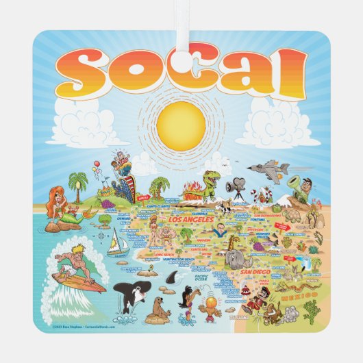 南カリフォルニア メタルオーナメント (裏面)