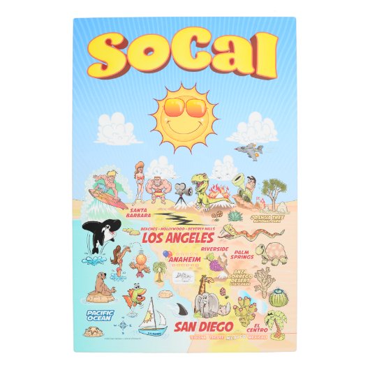 南カリフォルニア メタルプリント (正面)