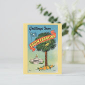 南カロライナのキャベッジパーム ポストカード (スタンド正面)