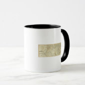 南カロライナ州とノースカロライナ州の地図 マグカップ (正面右)