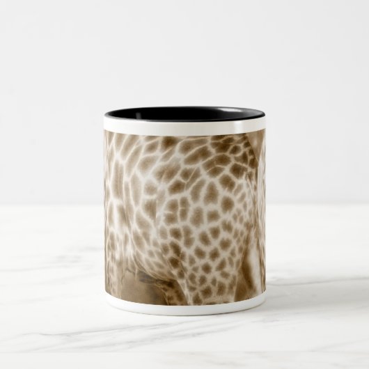 南キリンのKrugerの国立公園のクローズアップ ツートーンマグカップ (中央)