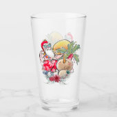 南クリスマス |ホットホリーすてきサンタクロース タンブラーグラス (正面)