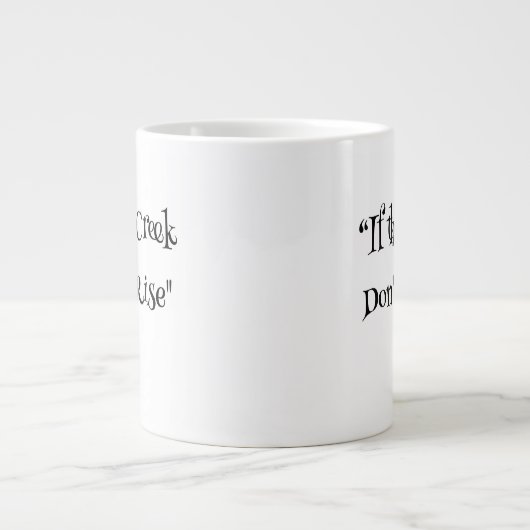 南コもしーヒマグ「クリークは上昇しない」 ジャンボコーヒーマグカップ (正面)