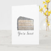 南ココナッツケーキスライスあなたは甘感謝してい カード (黄色い花)