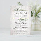 南コットン素朴のカード結婚を保存 招待状 (スタンド正面)