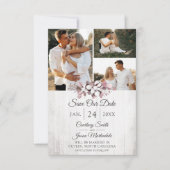 南コットン素朴のカード結婚を保存 招待状 (正面)