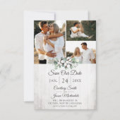 南コットン素朴のカード結婚を保存 招待状 (正面)