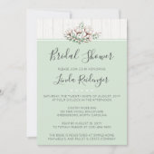 南コットン素朴ブライダルシャワーへの招待 招待状 (正面)