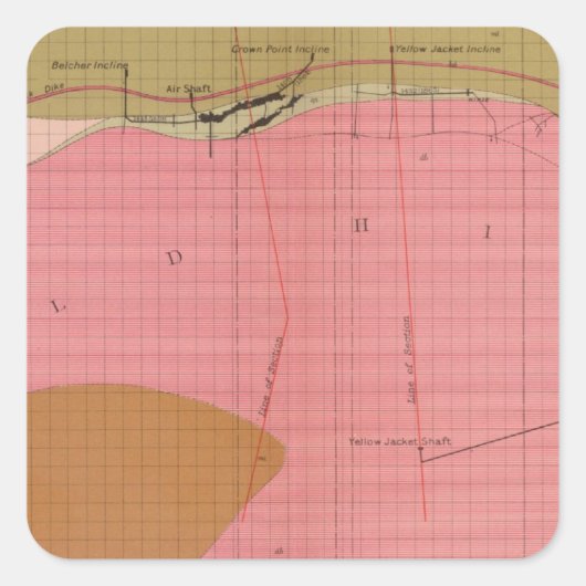 南コンストックの水平断面 スクエアシール (正面)