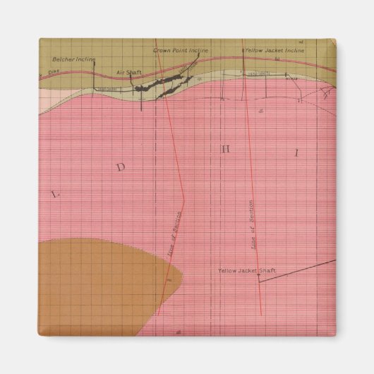 南コンストックの水平断面 マグネット (正面)