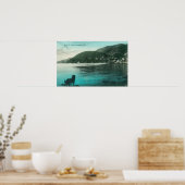 南サウサリートの海岸線ビュー（カリフォルニア州） ポスター (キッチン)