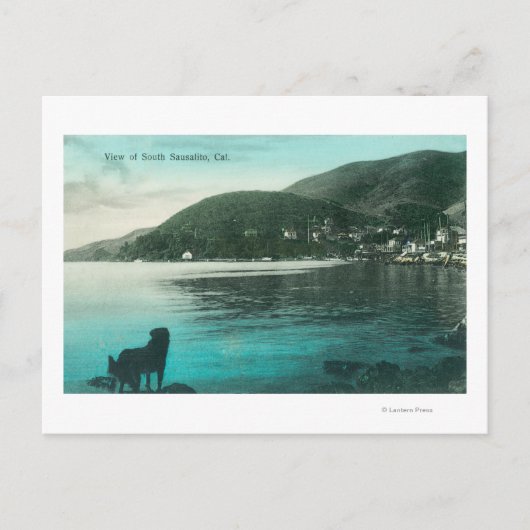 南サウサリートの海岸線ビュー（カリフォルニア州） ポストカード (正面)