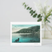 南サウサリートの海岸線ビュー（カリフォルニア州） ポストカード (スタンド正面)