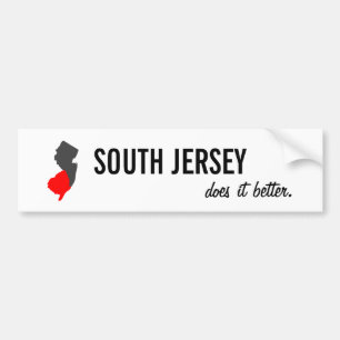 "南ジャージーそれは" NJのバンパーステッカーをよくします バンパーステッカー