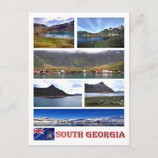 南ジョージアと南サンドイッチ – ポストカード (正面)