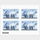 南ジョージアのキングペンギン 長方形シール (シート)