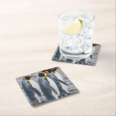 南ジョージアキングペンギン スクエアペーパーコースター (インサイチュ)