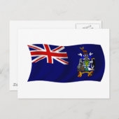 南ジョージア島・南サンドイッチ諸島国旗 ポストカード (正面/裏面)