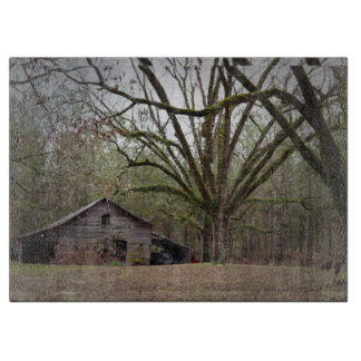 南ジョージア州の田舎の納屋のガラスのカッティングボード カッティングボード