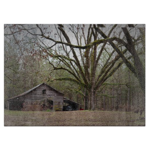 南ジョージア州の田舎の納屋のガラスのカッティングボード カッティングボード (正面)