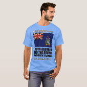 南ジョージア州・南サンドウィッチ諸島国旗 Tシャツ (正面フル)