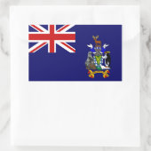 南ジョージア・南サンドイッチ諸島国旗 長方形シール (バッグ)