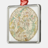 南スカイスターチャートと星座の地図 メタルオーナメント (左)