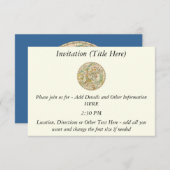 南スカイスターチャートと星座の地図 招待状 (正面/裏面)